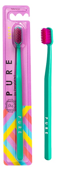 Зубная щетка PRESIDENT Pure Soft цв.в асс.