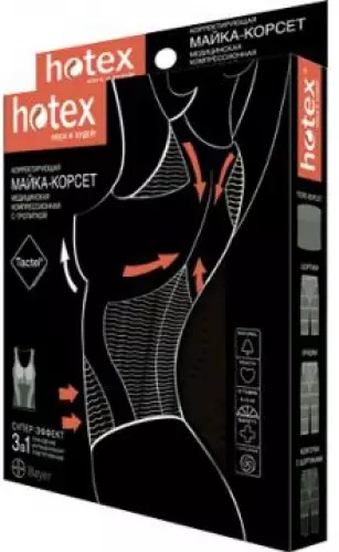 Hotex майка - корсет без рукавов черный