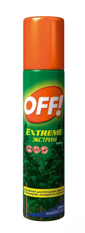 Репеллент Аэрозоль от Клещейк комаров и слепней OFF Extreme 100мл