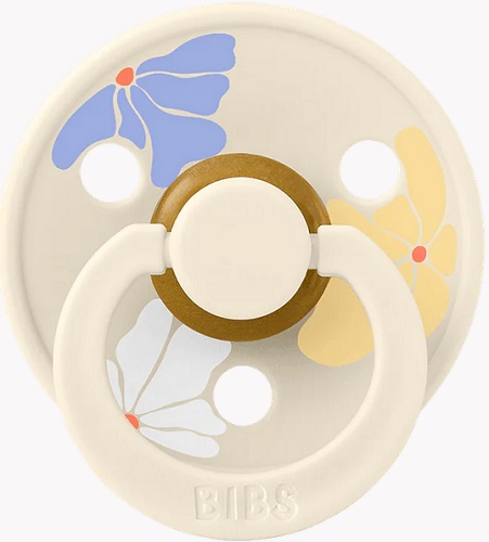 Пустышка латексная 0м+ Bibs Studio Pacifier Colour Morning Bloom разм.1 Ivory арт.10013216