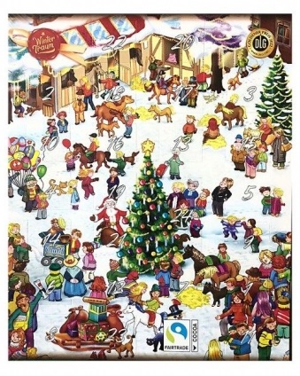 Шоколад в коробке Календарь Advents Kalender Noel Takvimi 75г