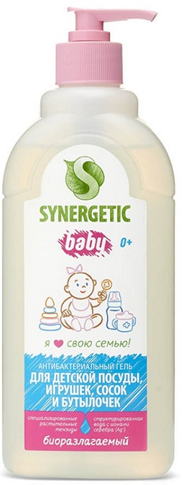 SYNERGETIC Гель для мытья детской посуды 500 мл