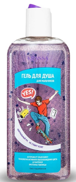 Гель для душа для мальчика Парфюмированный KRASSA JUNIOR 900мл 