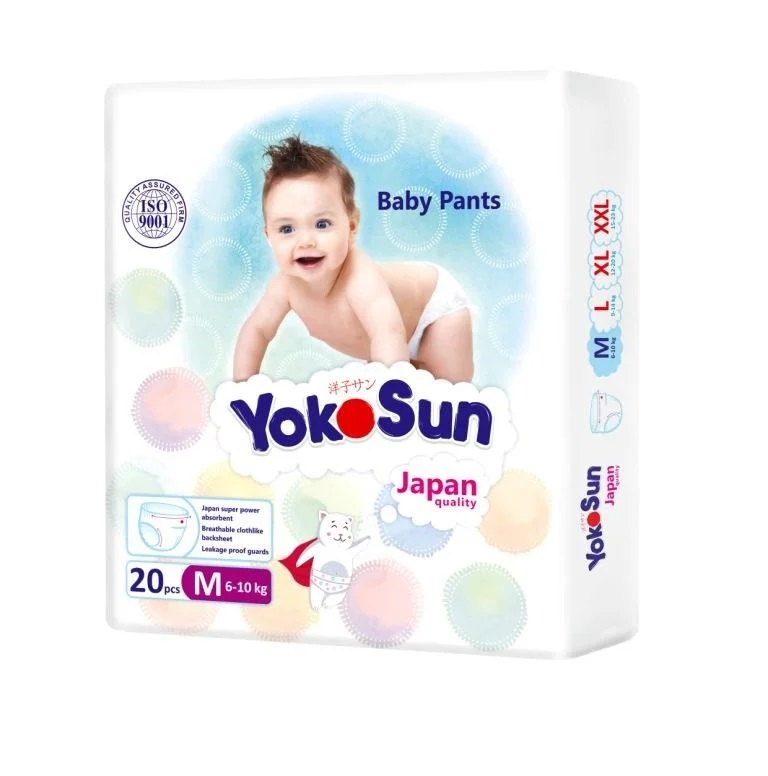 Трусики-подгузники для детей YOKOSUN М20 (6-10 кг) 20 шт
