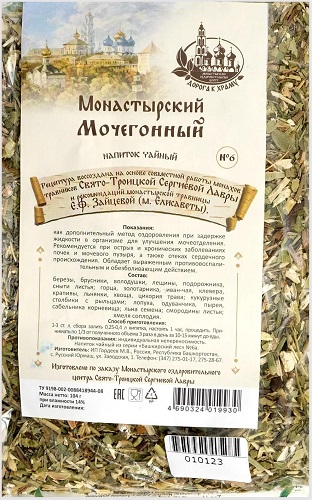 Монастырский №6 Мочегонный 104г Фитоцентр Гордеева  &
