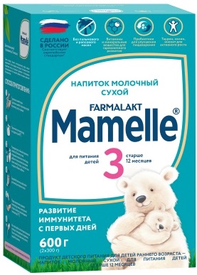 Mamelle Farmalakt 3 600г Смесь сухая молочная старше 12мес. 