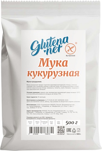 Глютенанет Мука Кукурузная 500г пакет