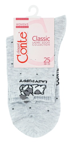 CONTE Elegant Classic Носки женские 252 светло серый р.25