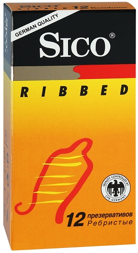 Презервативы SICO Ribbed 12шт Ребристые
