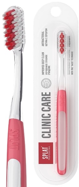 Зубная щетка SPLAT Clinic Care Medium коралловая