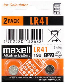 Батарейка MAXELL ( 2 шт ) ( LR41 ) 1,5V (Упаковка)