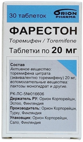 Фарестон табл. 20 мг №30 ( торемифен )