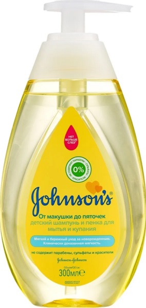 JOHNSON`S Шампунь и пенка От макушки до пяток 300 мл