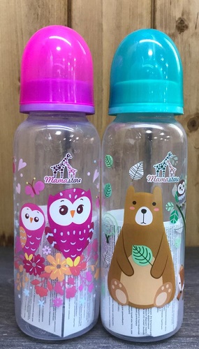 Бутылочка Пластиковая MAMASTORE 250 мл Соска Силиконовая 4м+ арт.B250 цв.в асс.