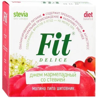 Fit Delice Джем мармеладный Малина липа шиповник 100г со стевией