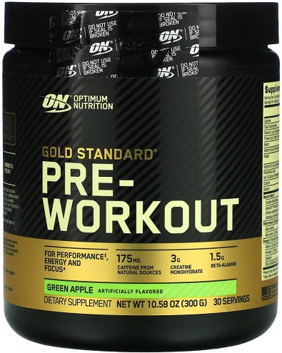 ON Gold Standard PRE workout 300г Зеленое яблоко Предтренировачный комплекс