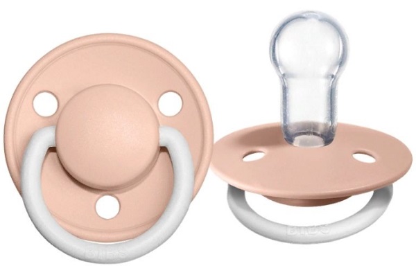 Пустышка силиконовая ночная 0м+ Bibs De Lux Glow Blush арт.1010256
