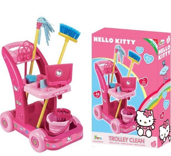 Набор для игры Уборка на каталке Hello Kitty арт.4570