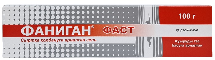 Фаниган Фаст гель 100 г ( диклофенак, ментол, метилсалицилат, льняное масло )
