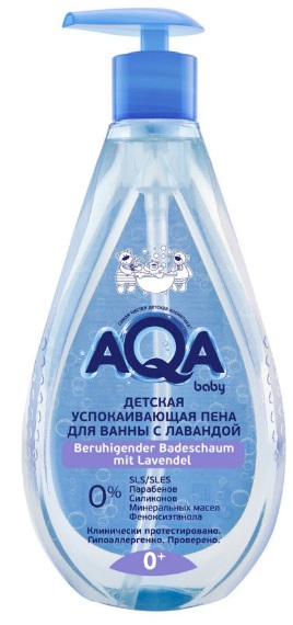 AQA baby Детская успокаивающая пена для вынны с Лавандой 400 мл