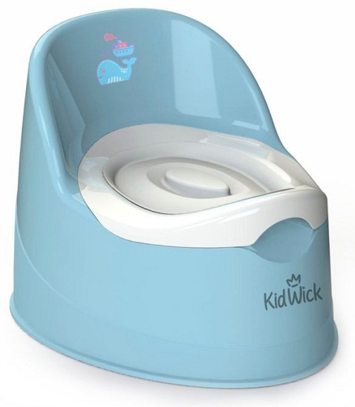 Горшок KIDWICK Гранд арт.K0180101 Голубой с Белой крышкой