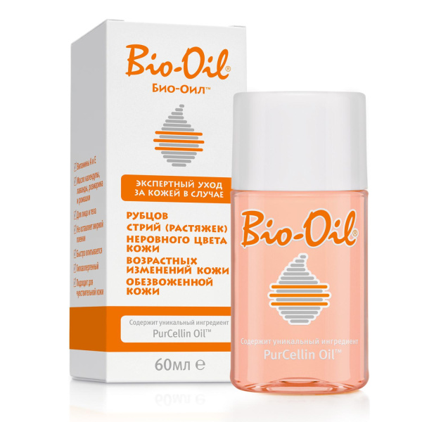 BIO-OIL масло косметическое после шрамов и растяжек 60мл розовое