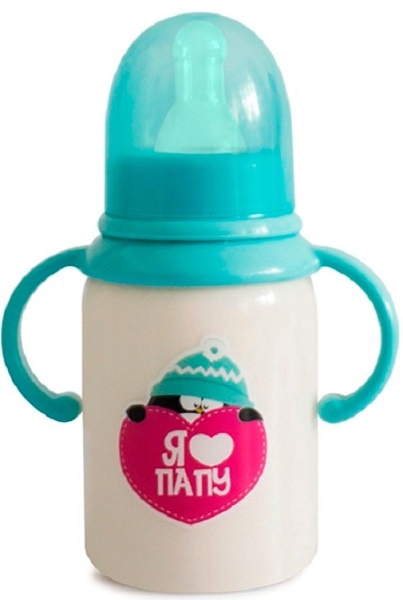 Бутылочка 6м+ BABY PLANET с ручками 125 мл арт.8442/2