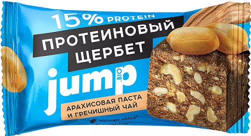 Щербет протеиновый Jumpbio Арахисовая паста и гречиш.чай 50г