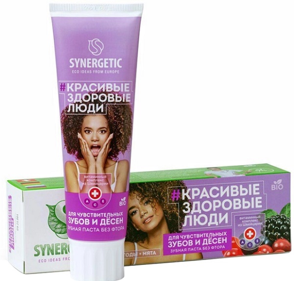 SYNERGETIC Зубная паста Для чувствительных зубов и десен 100 гр