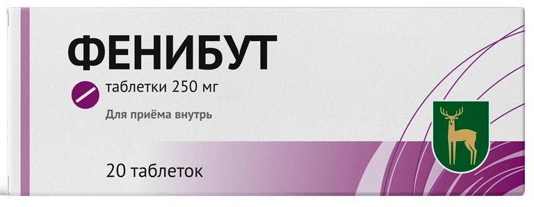 Фенибут табл. 250 мг №20 МЭЗ, Россия (Упаковка)