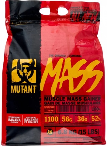 Mutant Mass Мутант Масс Гейнер 6,8кг 15lb Клубника-банан пакет