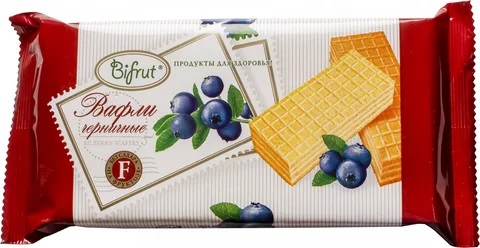 Bifrut Вафли Черничные на фруктозе 100г.