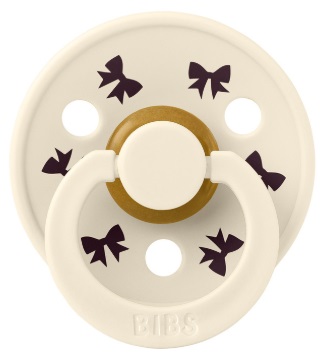Пустышка латексная 0м+ Bibs Colour Holiday Bow Plum Ivory 0+ арт.10027335