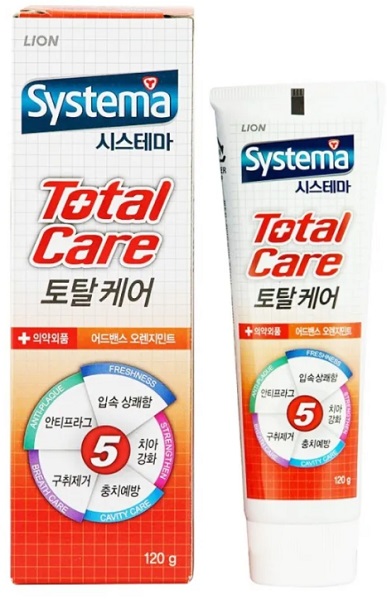 Зубная паста LION Systema Total Tp Orangemint Апельсин 120 гр