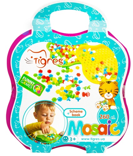 ТИГРЕС-ЛЮКС Мозайка 3+ 260деталей + книжка арт.DKT1