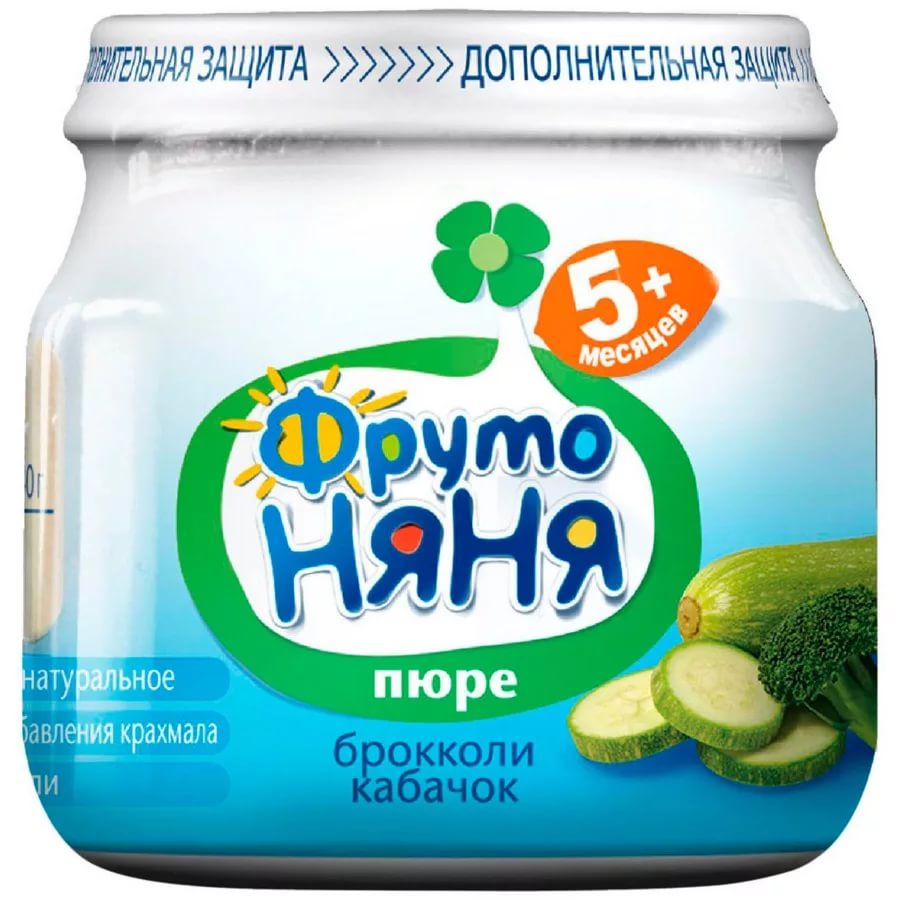 ФрутоНяня Пюре Брокколи кабачок 80г с 5 мес.
