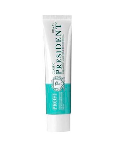 Зубная паста PRESIDENT Profi Classic Для ежедневного ухода 50мл Востанавление эмали