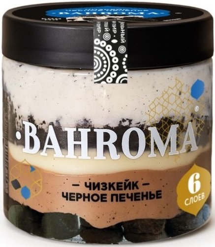 Мороженое Bahroma пинта Пломбир Чизкейк черное печеньк 320г