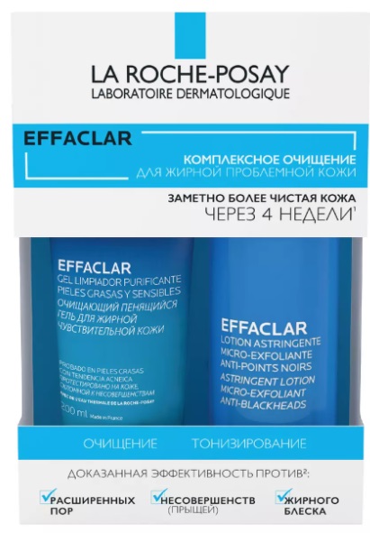 La Roche-Posay Effaclar набор Лосьон + гель 50% 