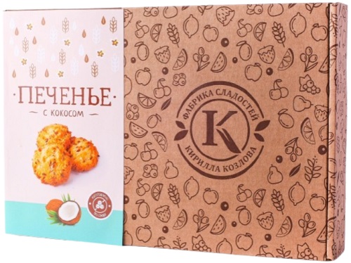 Печенье Овсяное Кокосовое БЕЗ САХАРА 350г Фабрика Сладостей Кирила Козлова