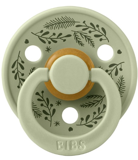 Пустышка латексная 6м+ Bibs Colour Holiday Leaf Sage Hunter Green 6+ арт.20027250