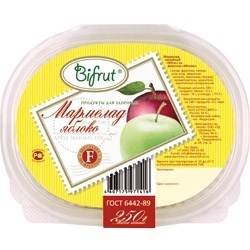 Bifrut  Мармелад Яблоко 250г на фруктозе Бифрут