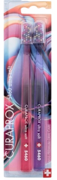 Набор зубных щеток CURAPROX 5460/2 Duo Colorful Curls Ultrasoft 2шт