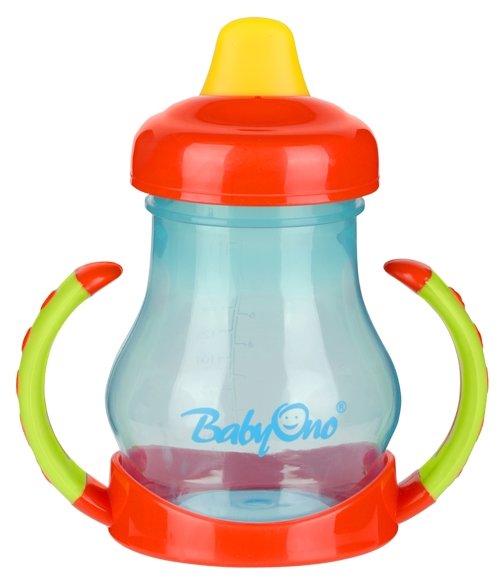 Поильник 6м+ BABYONO 185мл Чашка поильник с мягким носиком Непроливайка