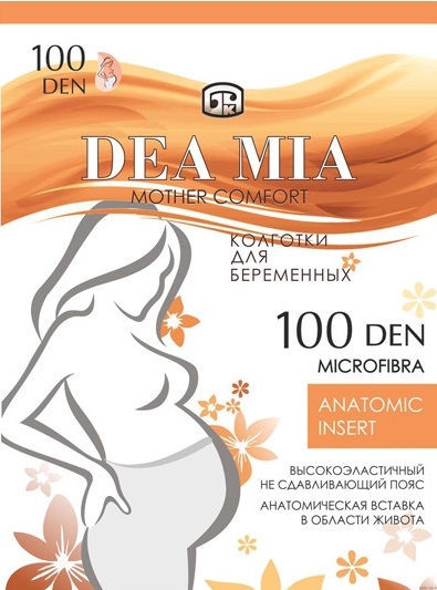 Колготки для беременных 100 Den DEA MIA Mother Comfort ( 1905 ) размер 4 черный