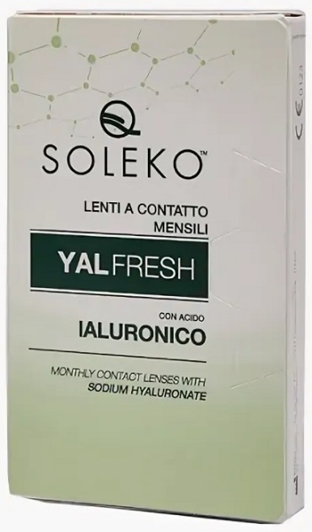 Линзы Гидрогелевые Yalfresh monthly (3p) SOLEKO в ассортименте