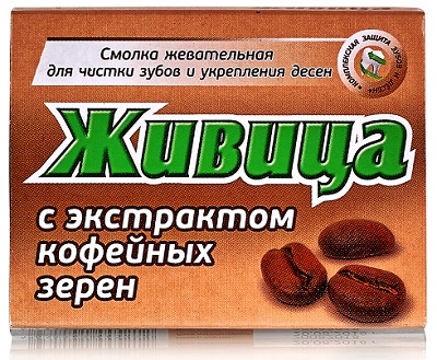 Живица Кофейные зерна 5 шт по 0,8 г Смолка жевательная