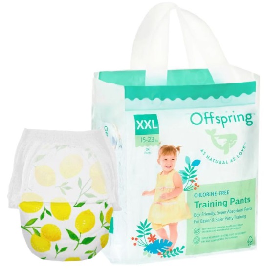 Offspring трусики подгузники для детей Лимон XXL (15-23кг) 24 шт