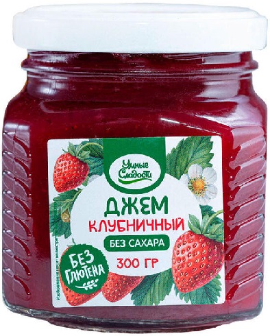 Умные сладости Джем Клубничный 300г без сахара