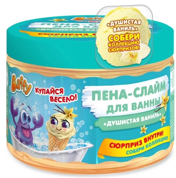 Baffy Пена слайм для ванны Душистая ваниль с сюрпризом 300мл